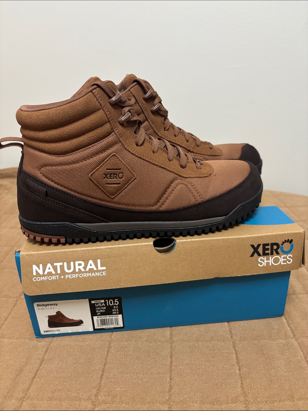 Xero Ridgeway Brown Rawhide Men’s Waterproof Hiking Boots Size 10.5 Like New!